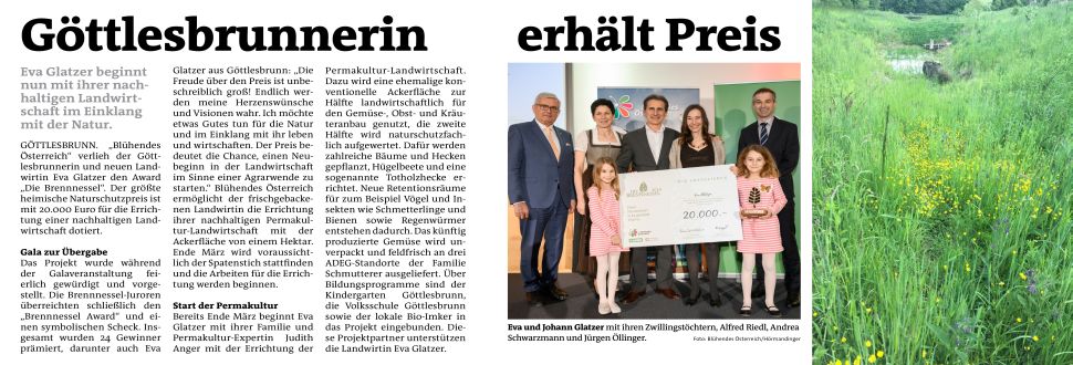 Projekt in Göttlesbrunn gewinnt